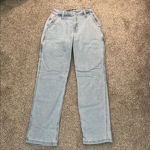 Hollister Women's Light Blue Straight Leg Jeans